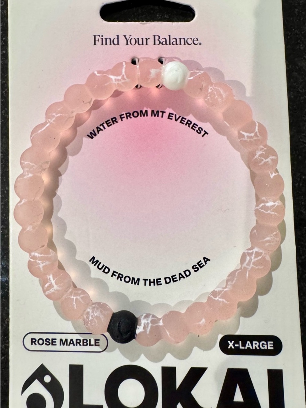 Lokai Rose Marble Double-Bead Stretch Bracelet - Pink